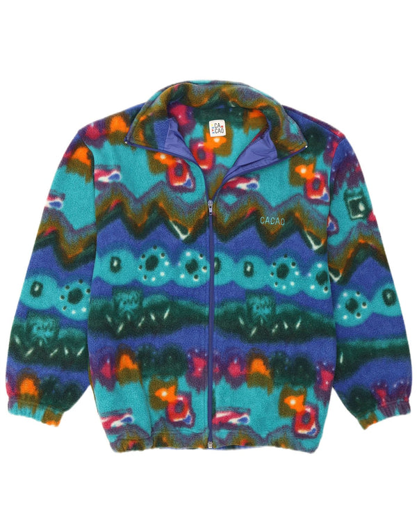 Giacca in pile da uomo Cacao IT 46 Small Poliestere geometrico multicolore