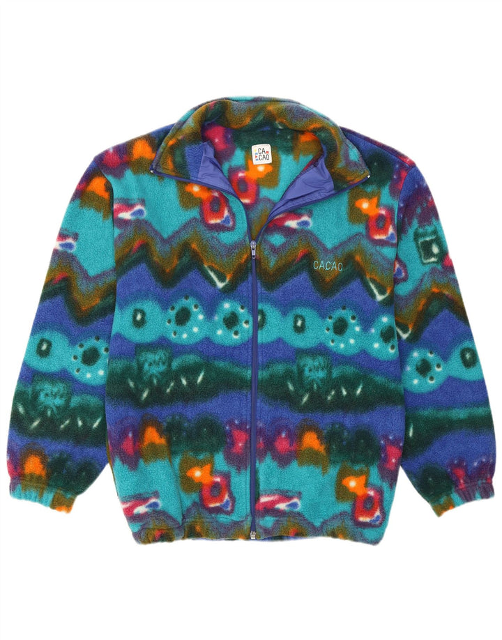 Giacca in pile da uomo Cacao IT 46 Small Poliestere geometrico multicolore