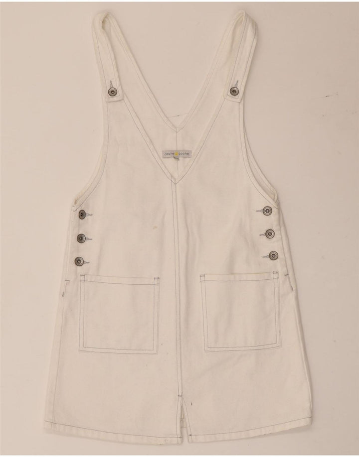Abito scamiciato in denim da donna Cache UK 8 piccolo bianco