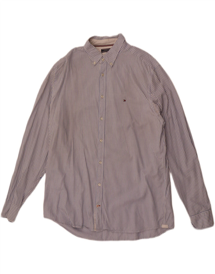 Camicia da uomo Tommy Hilfiger grande a righe blu
