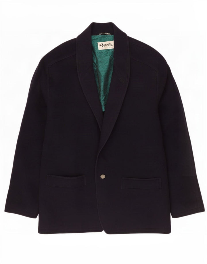 Giacca blazer da uomo a 1 bottone Reporter IT 56 3XL blu navy in cashmere