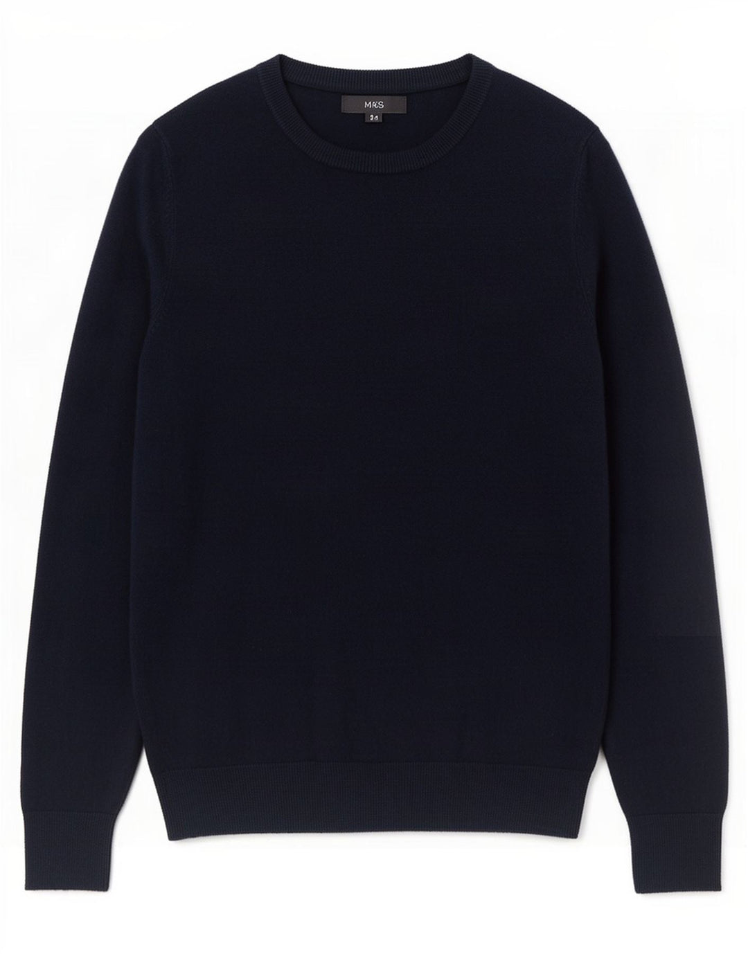 Marks & Spencer Maglione da uomo con scollo a barca piccolo in acrilico blu navy