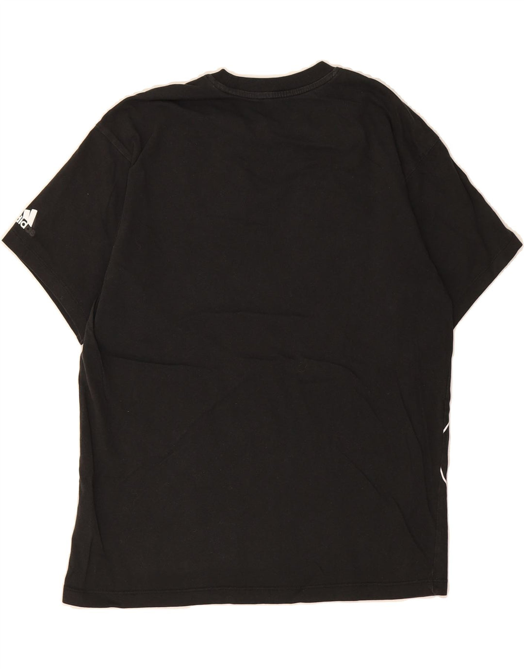 ADIDAS Mens Graphic T-Shirt Top Small Black Cotton Vintage Adidas and Second-Hand Adidas from Messina Hembry 
