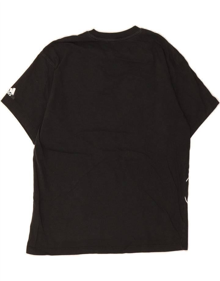 ADIDAS Mens Graphic T-Shirt Top Small Black Cotton Vintage Adidas and Second-Hand Adidas from Messina Hembry 