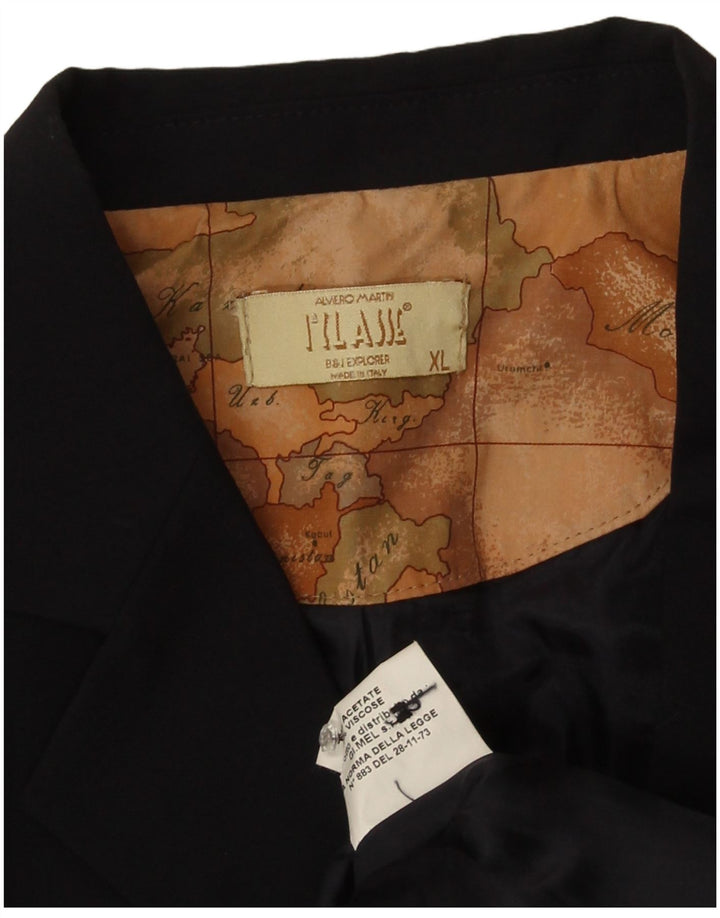 ALVIERO MARTINI Giacca Blazer a 3 Bottoni da Ragazzo 13-14 Anni XL Blu Navy