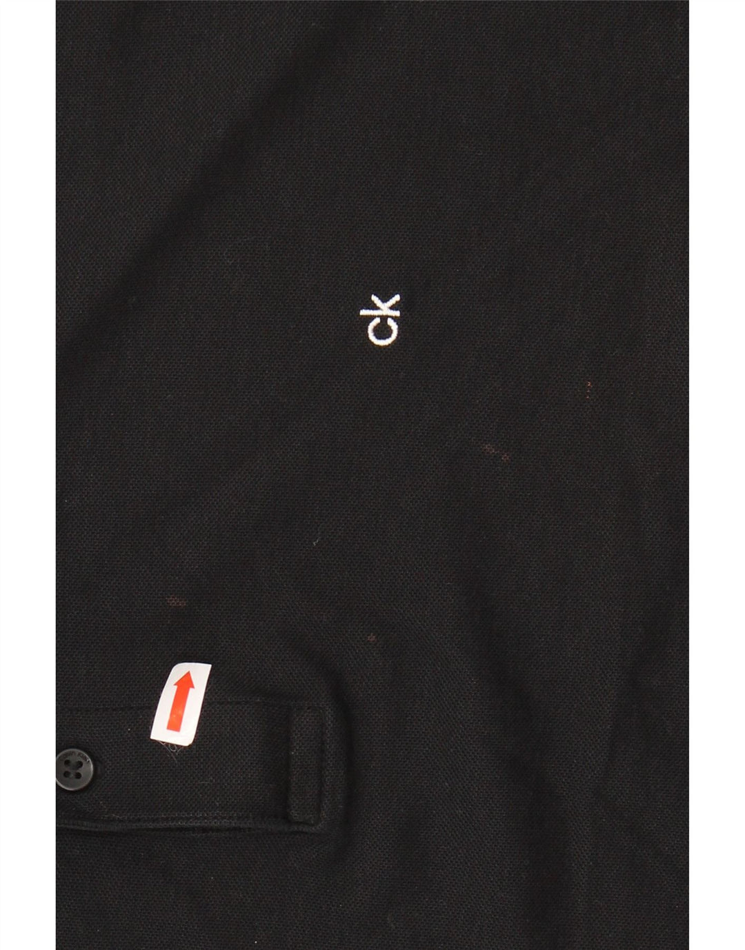 CALVIN KLEIN Polo da uomo grande in cotone nero