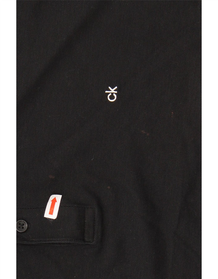 CALVIN KLEIN Polo da uomo grande in cotone nero