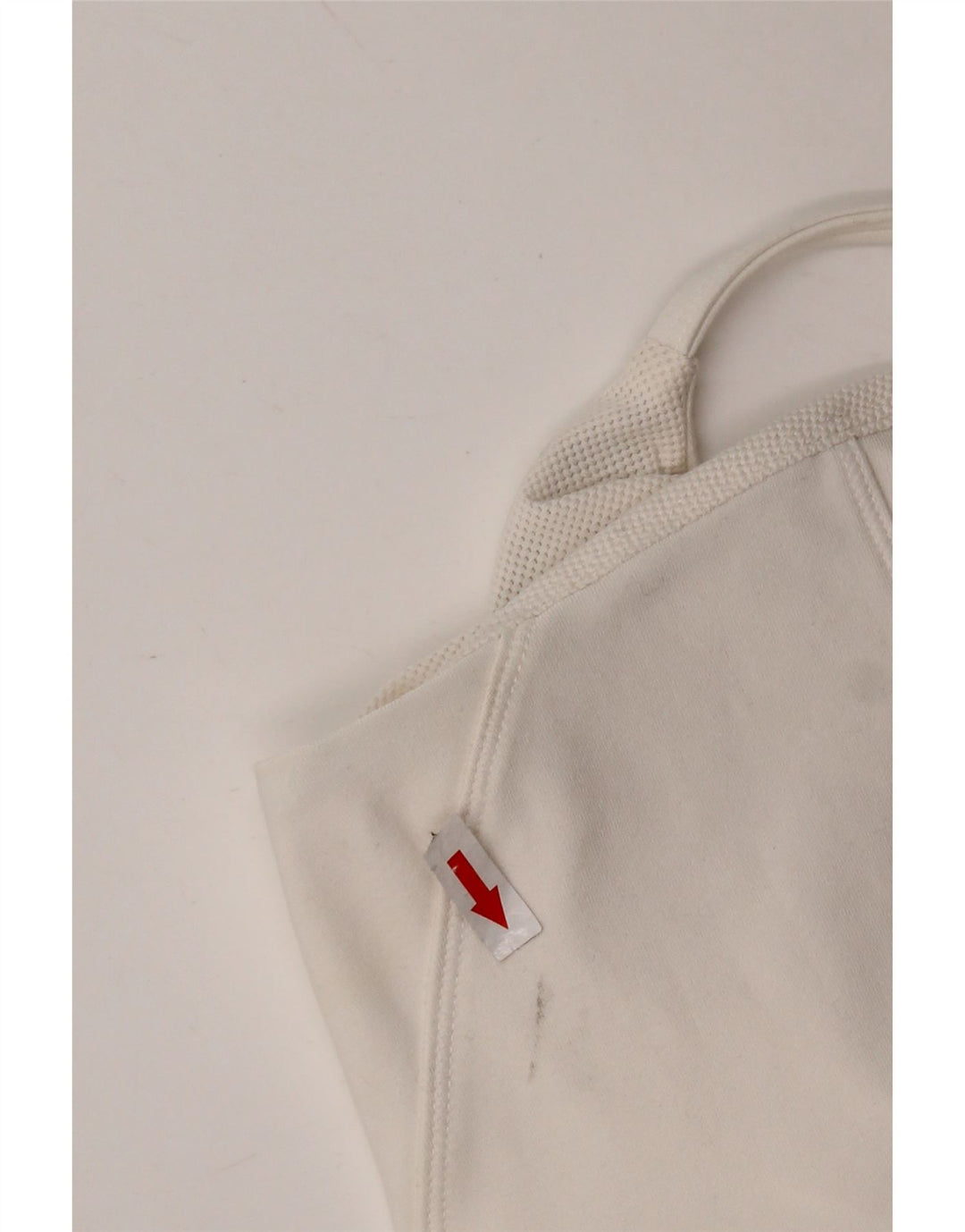 Canotta corta NIKE Dri Fit da donna UK 14 grande poliestere bianco