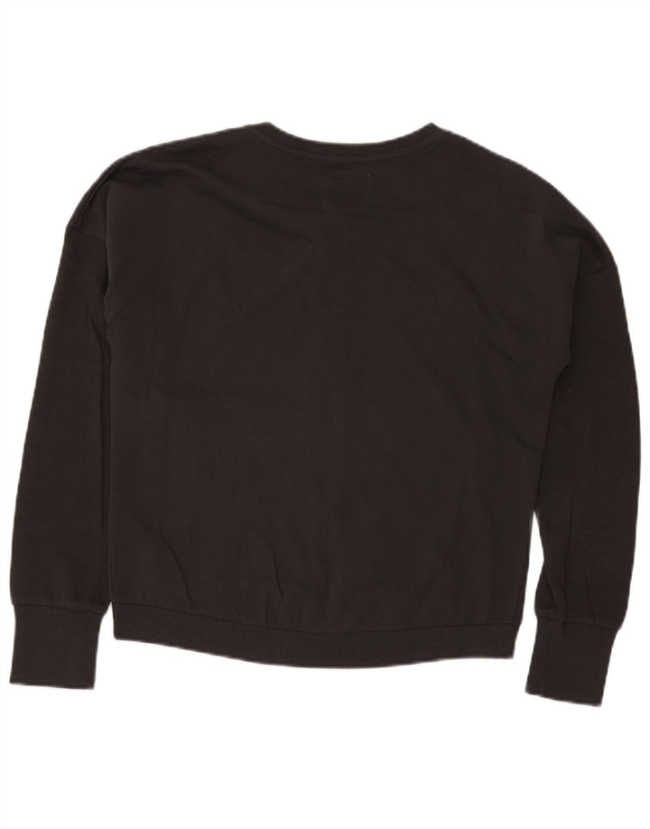 Giacca da tuta grafica oversize da donna Diadora UK 10 Small Nera