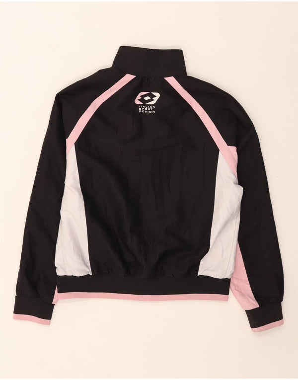 Giacca da ginnastica grafica da donna Lotto UK 10 Small Black Colourblock