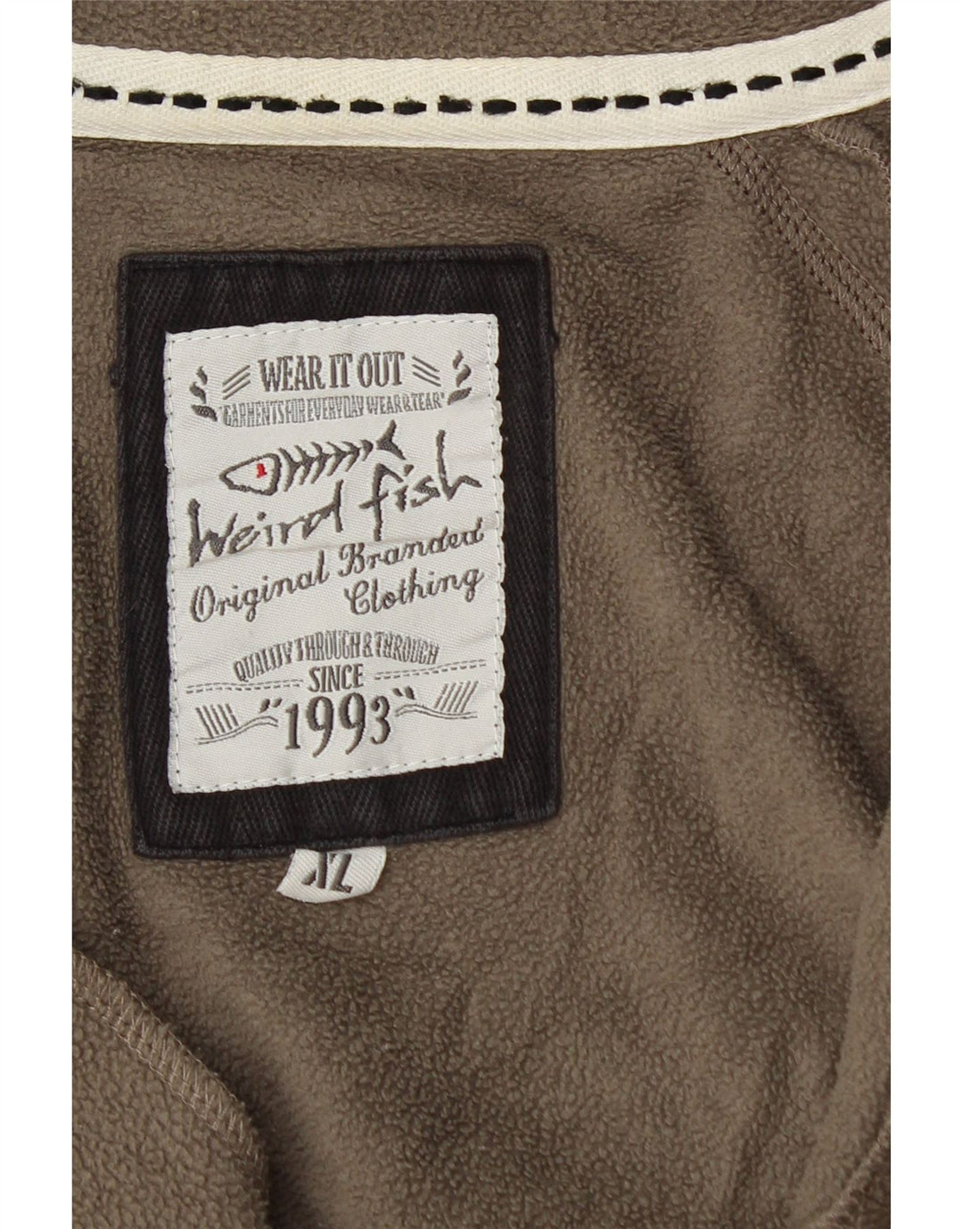 WEIRD FISH Maglione in pile da uomo con zip e collo XL grigio