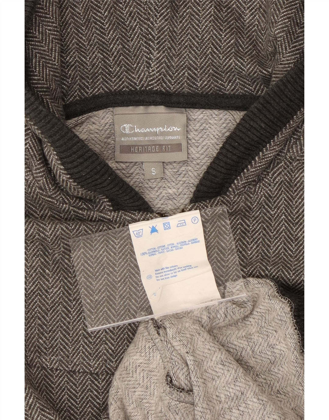 Maglione con cappuccio e zip CHAMPION da donna Heritage Fit UK 10 piccolo grigio