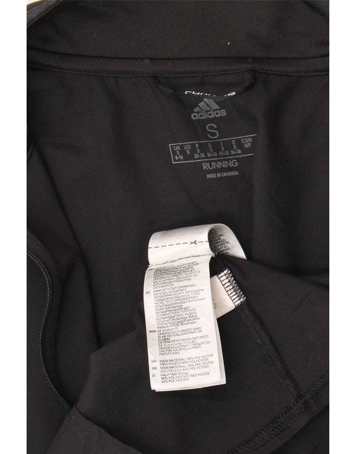 Giacca da corsa per tuta da corsa da donna Adidas UK 8/10 Small Poliestere nero