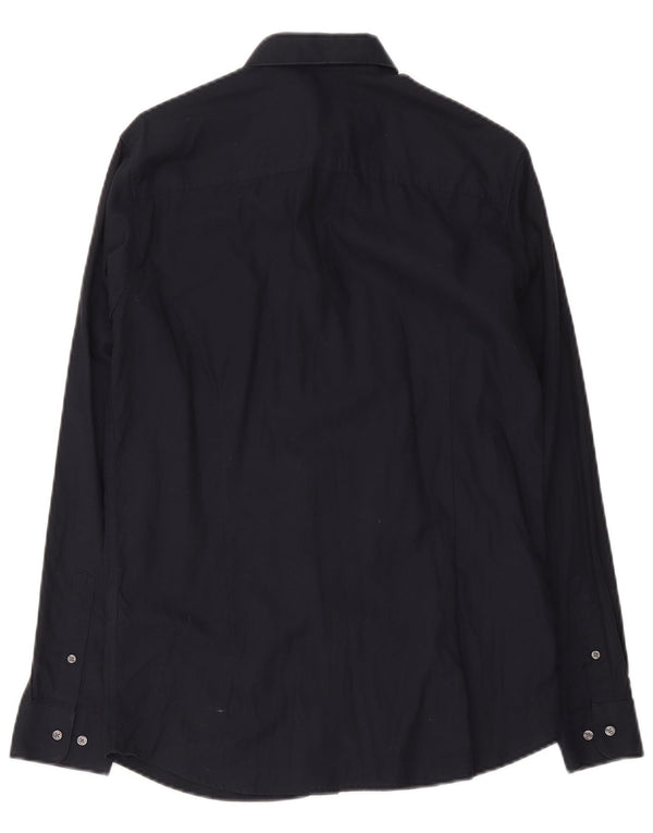 Camicia premium da uomo Jack & Jones in cotone blu navy medio