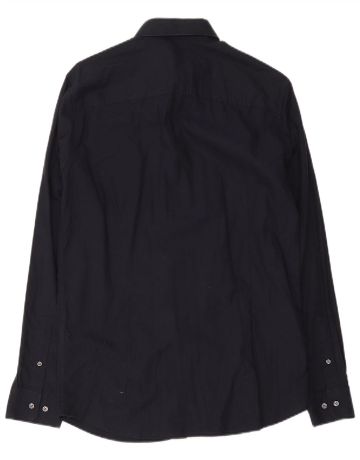 Camicia premium da uomo Jack & Jones in cotone blu navy medio