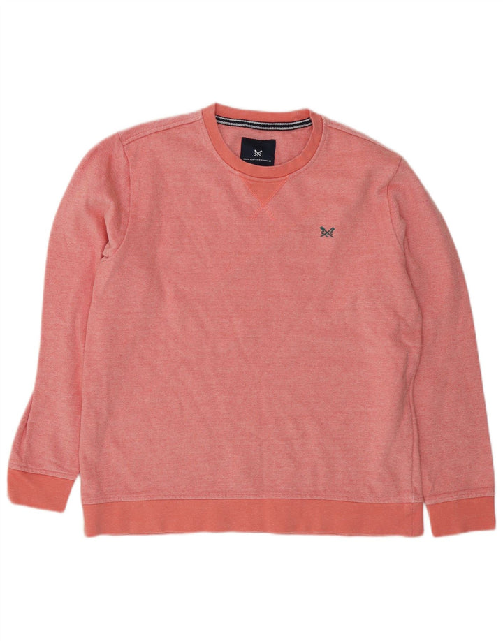 Crew Clothing Felpa da uomo Maglione Cotone medio rosso screziato