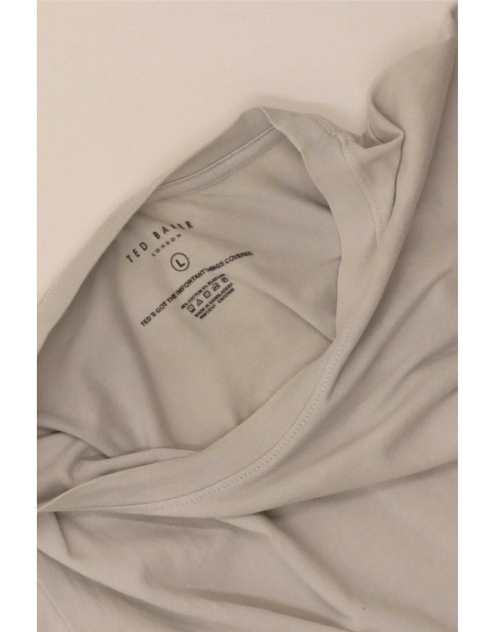 T-shirt da uomo Ted Baker Top grande in cotone grigio