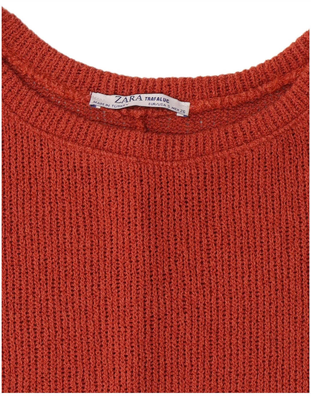 Abito maxi maglione trasparente da donna Zara UK 8 piccolo arancione