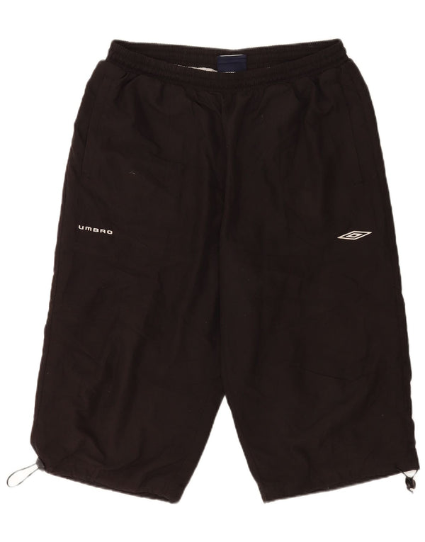 Pantaloncini sportivi Bermuda da uomo Umbro grandi in poliestere nero