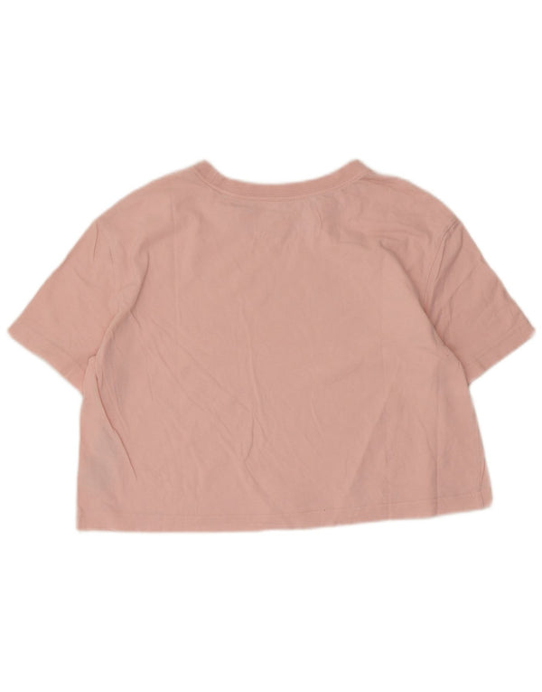 T-shirt grafica Nike da donna, vestibilità ampia, corta, UK 14, cotone rosa medio