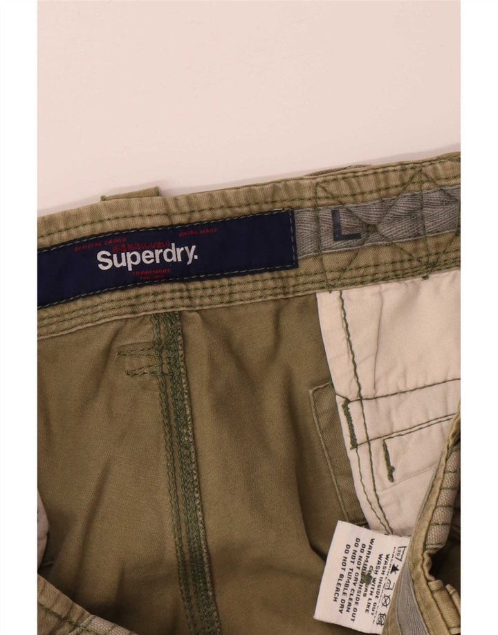 Pantaloncini cargo da uomo Superdry grandi W36 in cotone verde