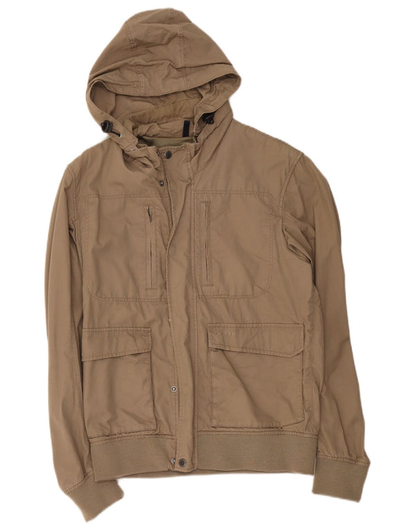Geox Giacca da uomo con cappuccio Utility UK 36 Small Beige Cotton