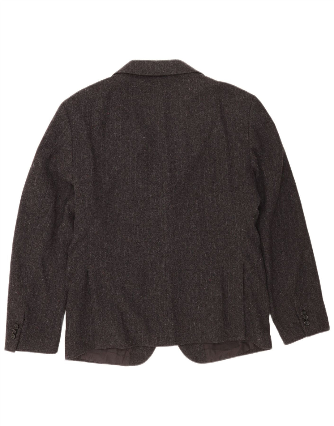Giacca blazer da uomo a 2 bottoni Zara EU 52 grande lana a righe grigie