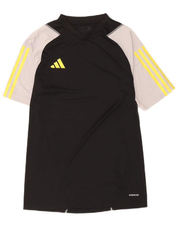 T-shirt Adidas Aeroready da uomo slim fit, piccola, color block nero
