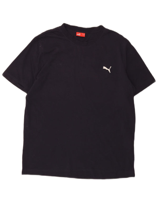 T-shirt da uomo Puma Top in cotone blu navy medio
