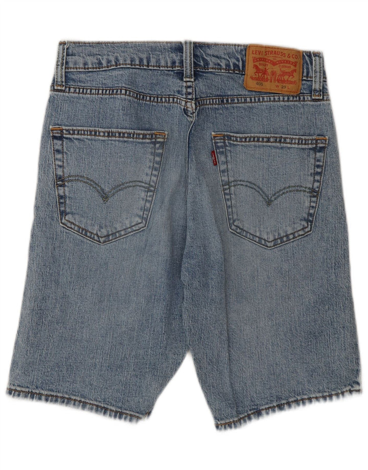 Pantaloncini di jeans Levi's 405 da uomo W29 piccoli in cotone blu