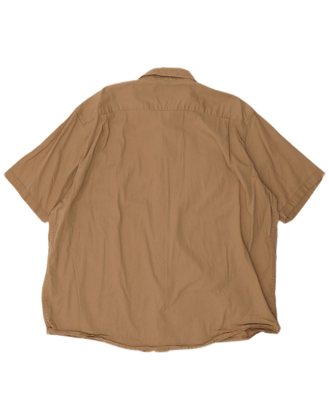 Camicia a maniche corte da uomo Wrangler 2XL in cotone beige