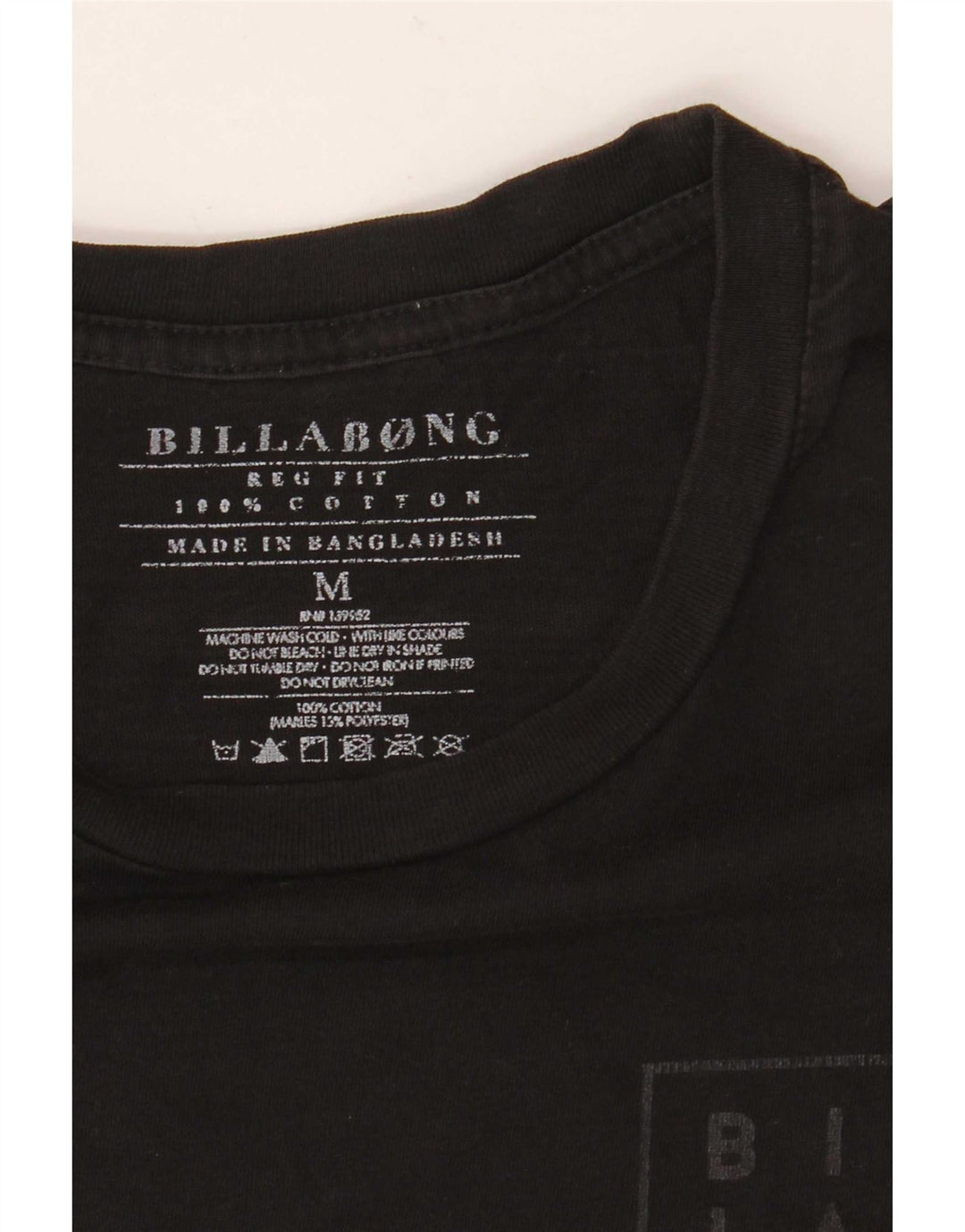 T-shirt grafica da uomo con vestibilità regolare Billabong, cotone medio nero