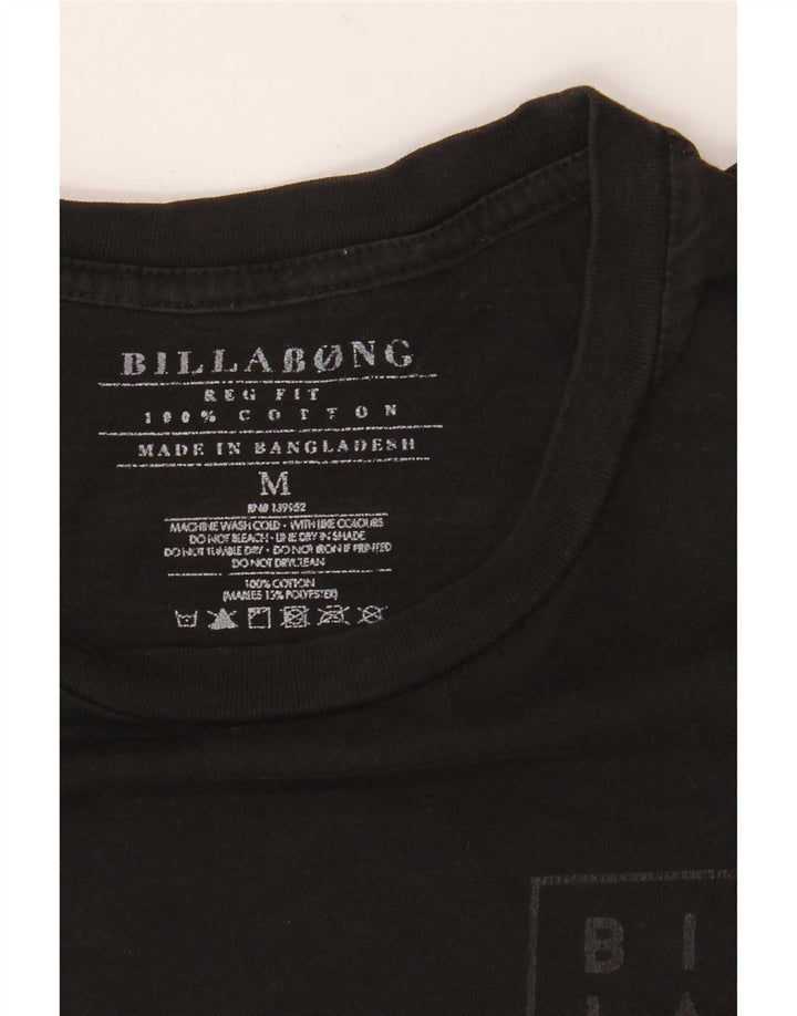 T-shirt grafica da uomo con vestibilità regolare Billabong, cotone medio nero