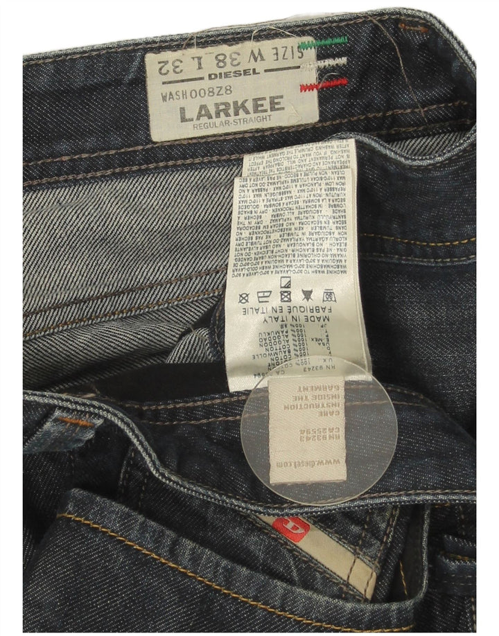 Jeans dritti regolari da uomo Diesel Larkee W38 L32 cotone blu