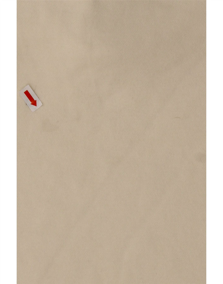 REEBOK Felpa da uomo con vestibilità ampia e collo con zip, in cotone bianco sporco medio