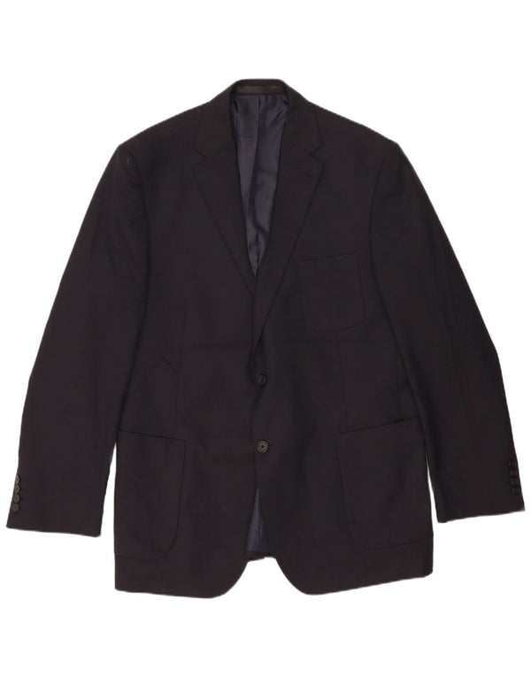 Giacca blazer lunga a 2 bottoni Marks & Spencer da uomo UK 44 XL Blu navy
