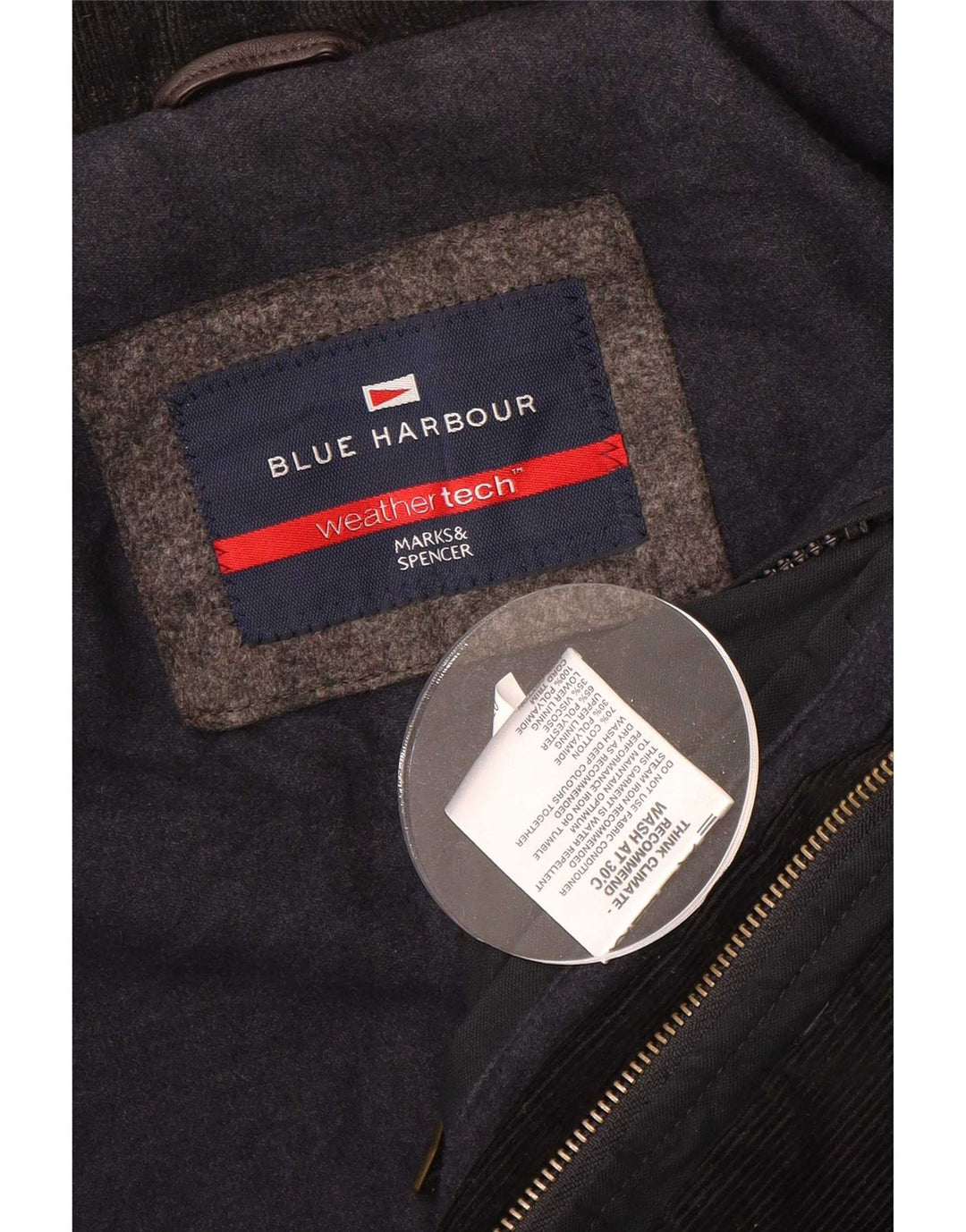 Giacca utilitaria con cappuccio Marks & Spencer da uomo blu Harbour UK 40 grande nera