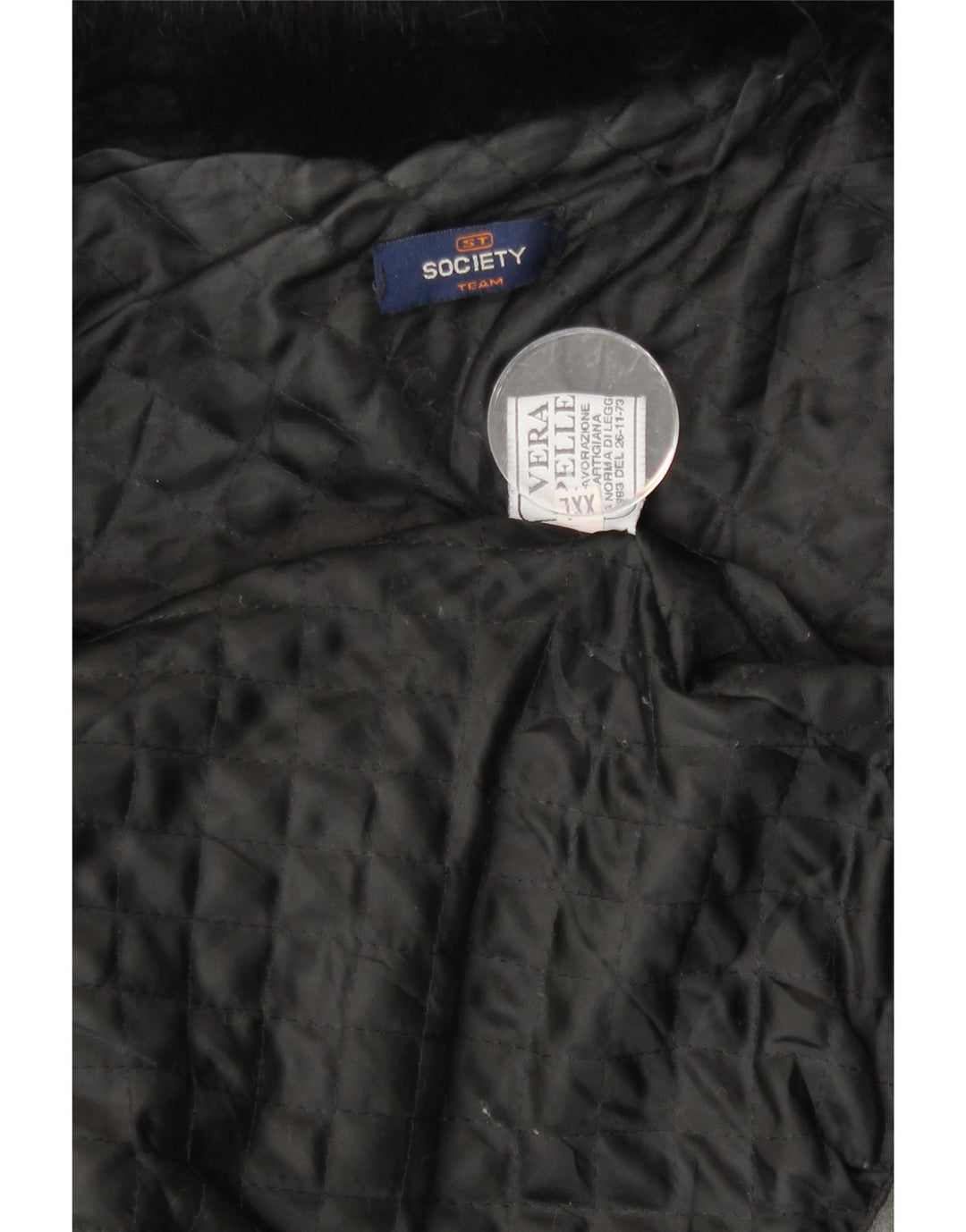 Giacca in pelle da donna Society UK 20 2XL Pelle nera