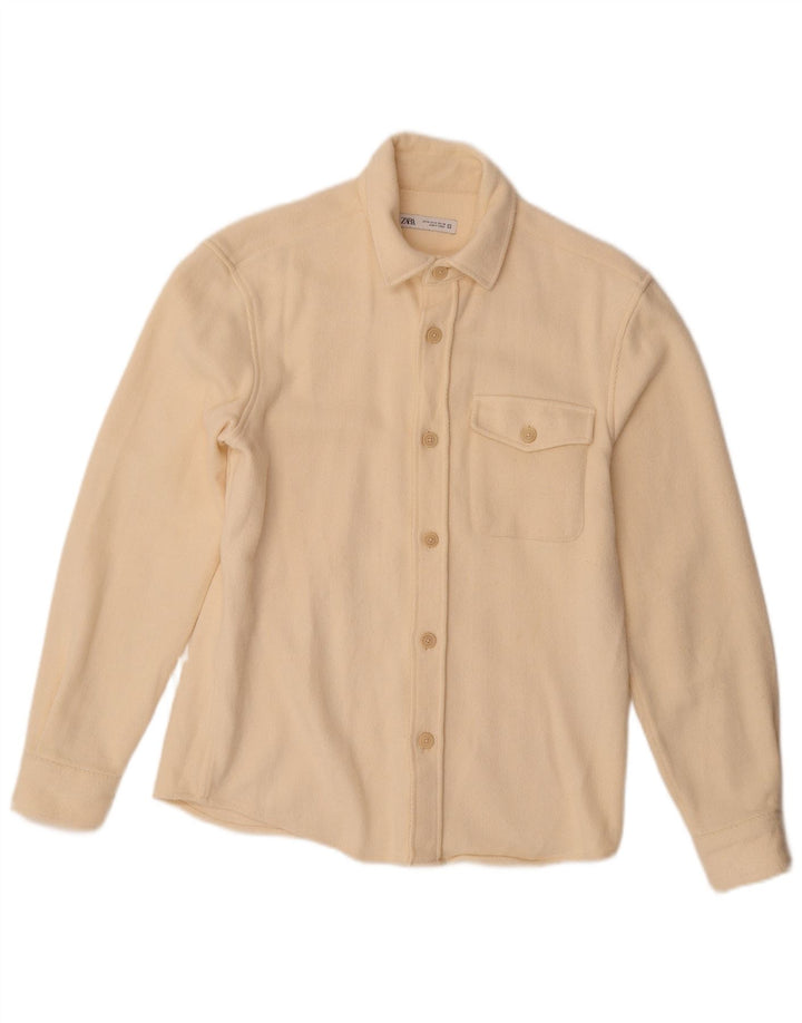 Zara Uomo Overshirt Camicia in flanella Poliestere beige medio