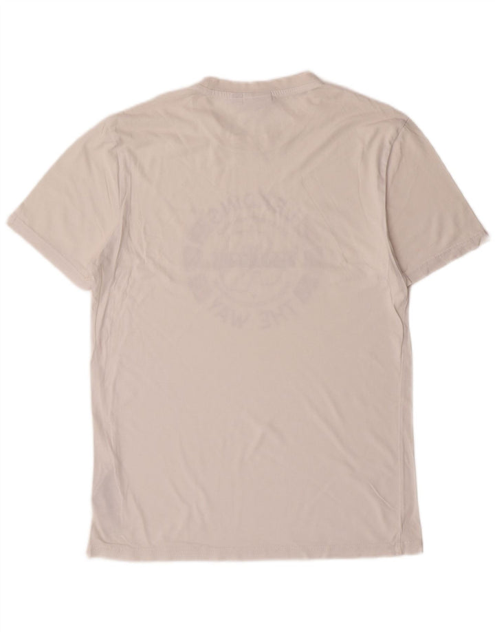 T-shirt grafica da uomo Napapijri Top Small in cotone bianco sporco