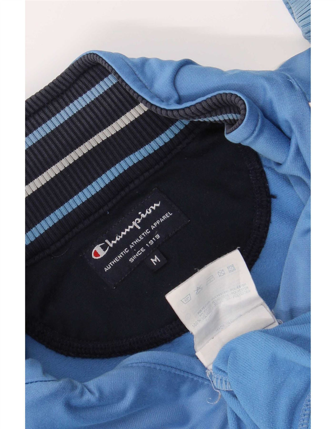 Giacca da tuta da uomo Champion in poliestere color block blu medio