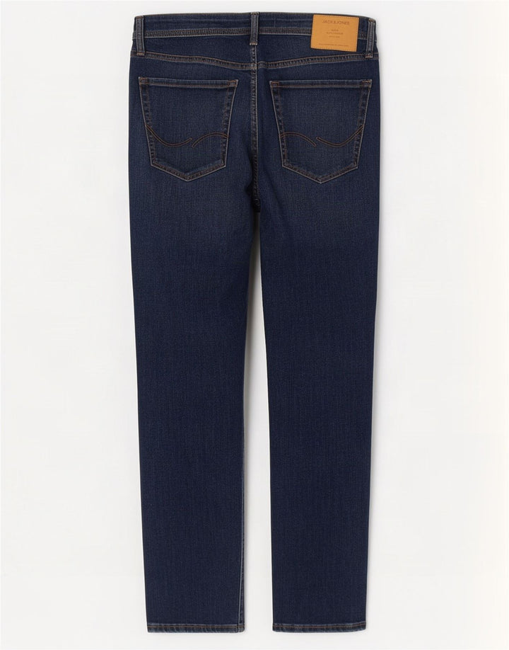 Jack & Jones Uomo GLENN Slim Jeans W32 L30 Blu Navy Cotone