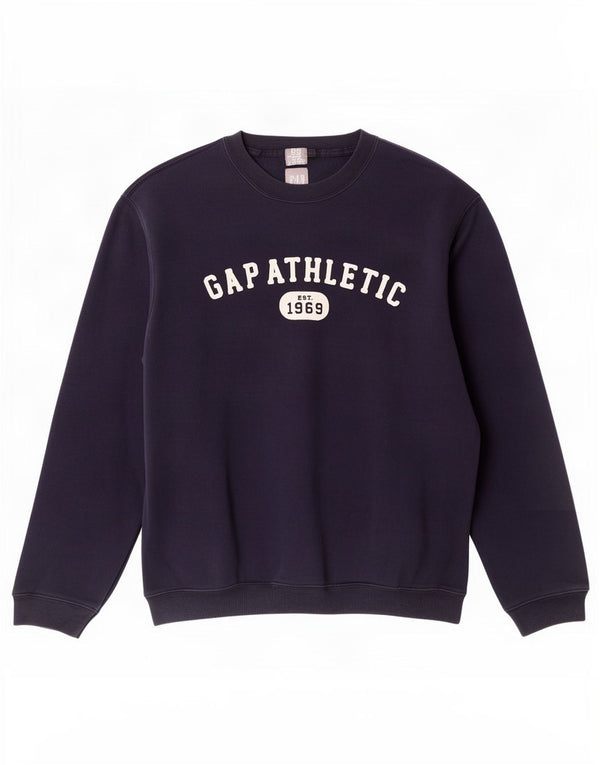 Gap Mens Graphic Sweatshirt Jumper Medium Navy Blue Cotton