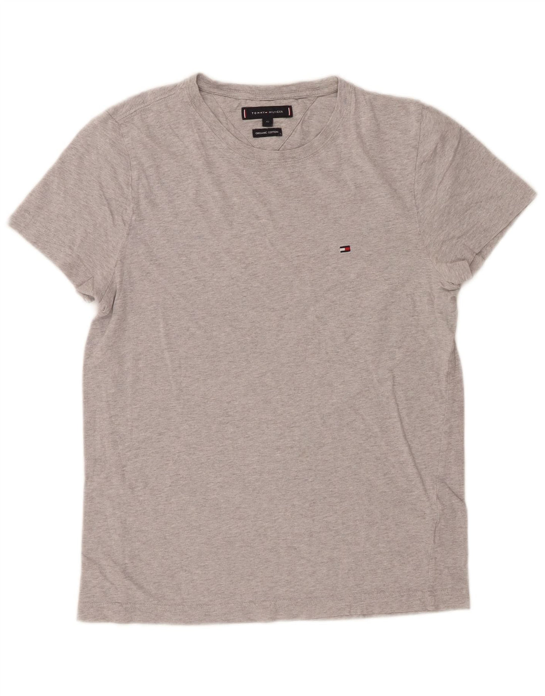 TOMMY HILFIGER T-shirt da uomo Top XS in cotone chiazzato grigio