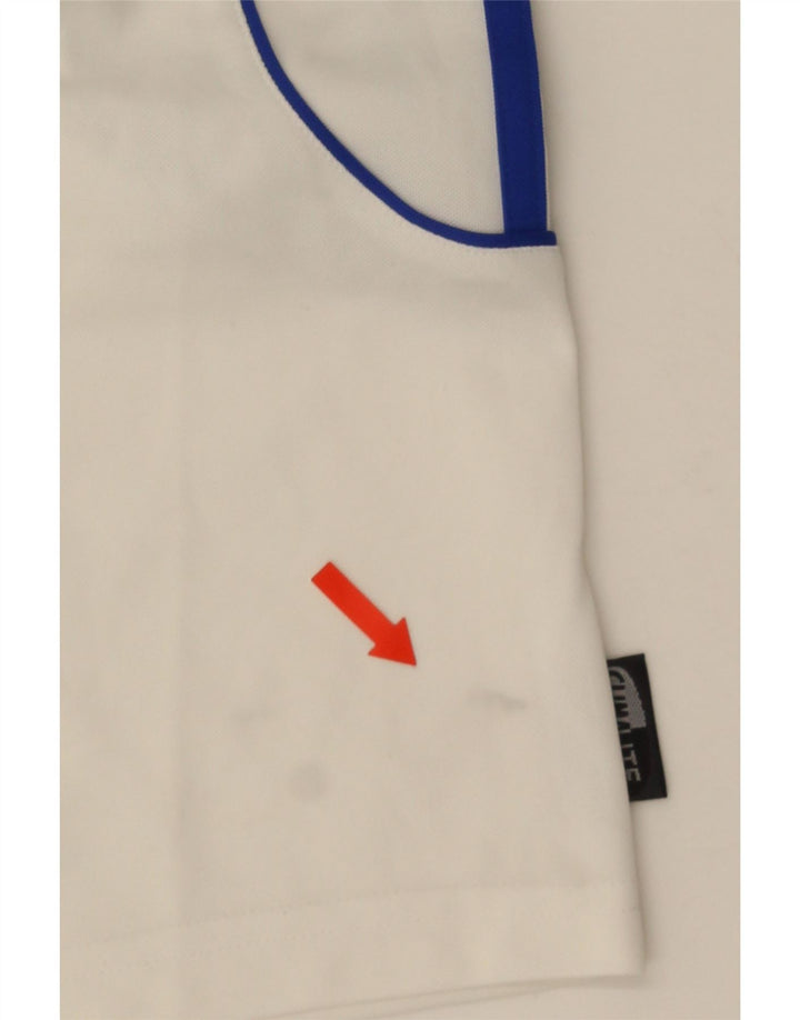 Pantaloncini sportivi Adidas Climalite da uomo piccoli in poliestere color block bianco