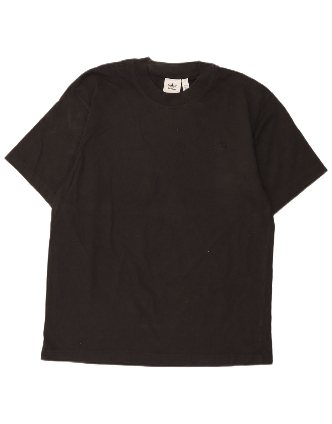 T-shirt Adidas da uomo Top media in cotone nero
