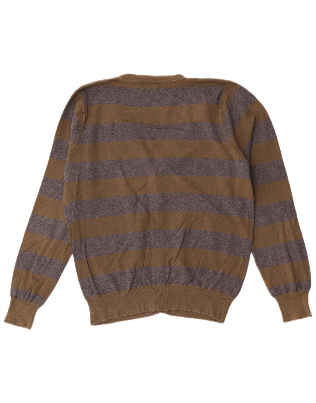 Maglione cardigan da uomo Zara a righe grandi color kaki