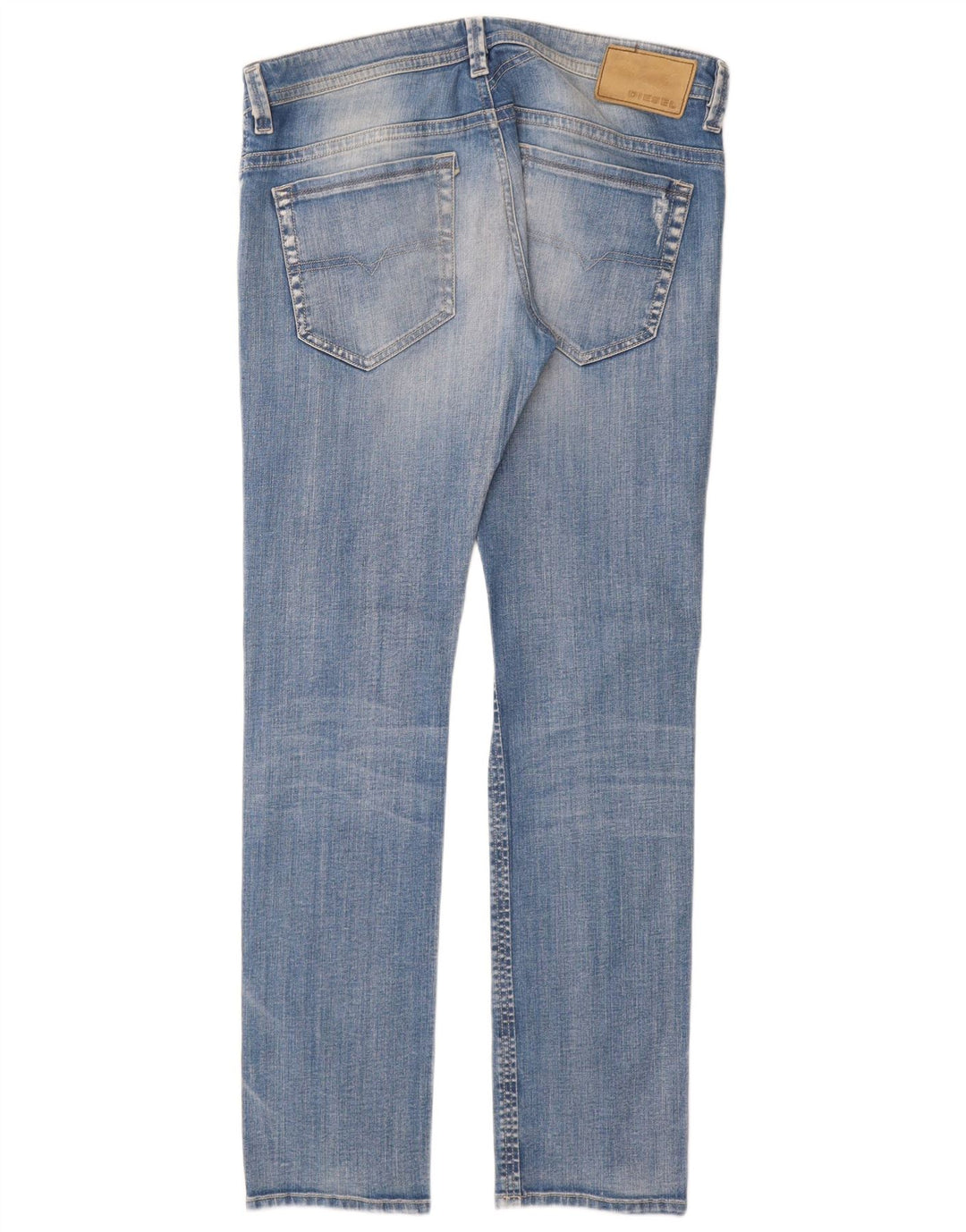 DIESEL Jeans skinny slim da uomo Thavar lavaggio acido W33 L32 cotone blu