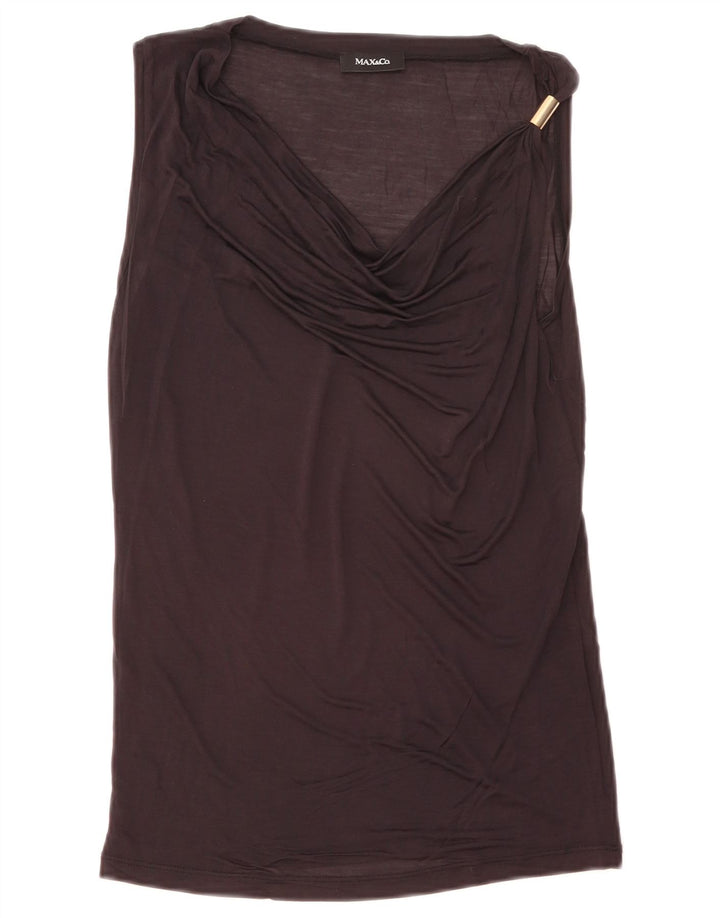 Top camicetta senza maniche da donna Max & Co. UK 6 XS Marrone