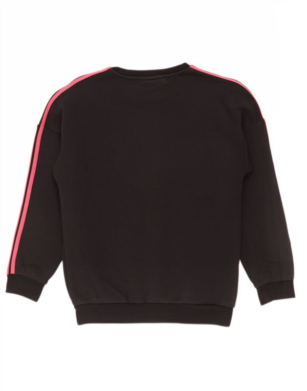 Felpa grafica Adidas per ragazze 11-12 anni in cotone nero sportivo